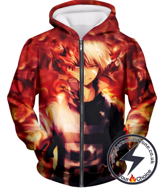 My Hero Academia Shoto Todoroki Half Hot Zip Up Hoodie